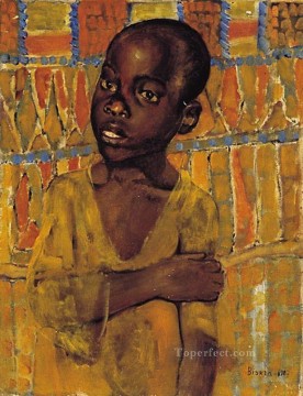 アフリカの少年 1907年 クズマ・ペトロフ・ヴォドキン Oil Paintings